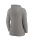 ფოტო #2 პროდუქტის Women's Heather Charcoal San Francisco 49ers Gym vintage-like Full-Zip Hoodie