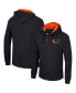 Фото #1 товара Men's Black Miami Hurricanes Affirmative Thermal Hoodie Long Sleeve T-shirt