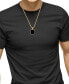 ფოტო #2 პროდუქტის EFFY® Men's Onyx Dog Tag 22" Pendant Necklace in 14k Gold-Plated Sterling Silver