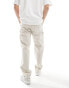 Фото #3 товара ONLY & SONS loose worker trouser in off white