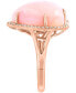 ფოტო #4 პროდუქტის EFFY® Pink Opal (10-9/10 ct. t.w.) & Diamond (1/5 ct. t.w.) Heart Ring in 14k Rose Gold