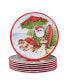 Santa's Wish 9" Melamine Salad Plates, Set of 6