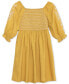 ფოტო #2 პროდუქტის Big Girls Smocked Floral-Embroidered Dress