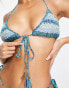 Damson Madder sasha crochet bikini top in blue BLAU, 40 - фото #1