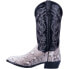 Dan Post Boots Manning Snakeskin Embroidered Round Toe Cowboy Mens Black, Grey