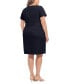 Plus Size Bow-Neck Sheath Dress