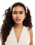 SUI AVA moonlight headband with diamantes in white