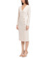 Women's Long-Sleeve V-Neck Sheath Dress