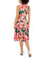 Фото #2 товара Women's Floral Poplin Sleeveless Wrap Dress