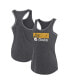 ფოტო #1 პროდუქტის Women's Heather Black Pittsburgh Steelers Plus Size Fuel Tank Top