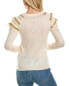 Mt By Madeleine Thompson Ruffle Shoulder Wool-Blend Sweater Women's