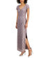 Фото #1 товара Women's Sequined-Lace Maxi Dress