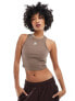 Фото #1 товара adidas Originals rib tank top in brown