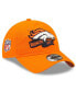 Фото #2 товара Бейсболка регулируемая New Era Denver Broncos 2022 оранжевая для мальчиков в стиле Sideline 9TWENTY