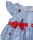 ფოტო #3 პროდუქტის Baby Girls Nautical Seersucker Dress with Diaper Cover