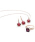 Фото #2 товара EFFY Collection merlot by EFFY® Garnet (4-1/5 ct. t.w.) and Diamond (1/8 ct. t.w.) Pear Pendant in 14k Rose Gold