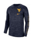 Фото #3 товара Men's Navy West Virginia Mountaineers Velocity Legend Team Performance Long Sleeve T-shirt