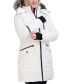 Фото #3 товара Women's Faux-Fur-Trim Hooded Puffer Coat