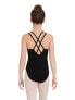 Фото #2 товара Capezio 264335 Girls Double Strap Camisole Leotard Black Size 6X