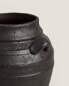 Black ceramic vase