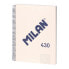 MILAN Notebook With metallic Spiral Grid Paper 80 A4 Sheets 1918 Series