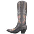 Фото #3 товара Dingo Poppy Floral Metallic Embroidery Studded Snip Toe Cowboy Womens Grey Casu