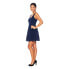 Фото #6 товара Crystal Doll Women's Juniors Fit Flare Lace Scallop Hem Slim Skater Dress Navy 3