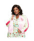 Plus Size Satin Bomber Jacket