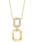 ფოტო #4 პროდუქტის EFFY® Diamond & Polished Octagon Link 18" Pendant Necklace (3/4 ct. t.w.) in 14k Gold