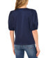 ფოტო #2 პროდუქტის Women's Satin Beaded Button Puff Sleeve Blouse