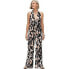 Фото #1 товара Women's Halter Leopard Neutral Jumpsuit - DVF