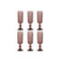 Set of cups Home ESPRIT Pink Crystal 150 ml (6 Units)