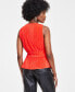 Фото #2 товара Топ для женщин I.N.C. International Concepts Plisse с завязкой, созданный для Macy's, Одежда, Блузки и кофточки.