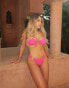 Фото #5 товара Aria Cove crinkle ring detail bikini bottoms co-ord in pink