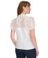 ფოტო #2 პროდუქტის Women's Crewneck Puff-Sleeve Top