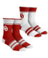 ფოტო #1 პროდუქტის Youth Boys and Girls Socks Oklahoma Sooners Multi-Stripe 2-Pack Team Crew Sock Set