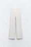 Фото #2 товара Струящиеся брюки в рубчик с широкими штанинами ZARA