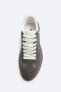 Multi-piece split leather sneakers