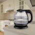 Фото #5 товара Электрический чайник Mellerware Feel-Maestro MR-055-BLACK - 1 L - 1100 W - Черный - Стекло - Индикатор уровня воды - Защита от перегрева