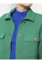 Önden Düğme Kapamalı Düz Uzun Kollu Tüvit Kadın Gömlek Ceket