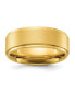 Stainless Steel Yellow IP-plated Brushed 8mm Band Ring