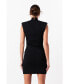 Women's Shoulder Pad Knitdown Mini Dress