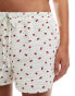 ASOS DESIGN textured shorts in cherry print