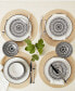 Фото #13 товара Сервиз посуды для обеда Tabletops Unlimited в черном цвете 12 предметов, набор на 4 персоны