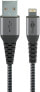 Wentronic 49267 - 0.5 m - Lightning - USB A - Male - Male - Black - Grey