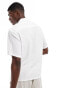 Abercrombie & Fitch short sleeve gauzy slub shirt relaxed fit in white