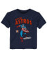 ფოტო #1 პროდუქტის Toddler Boys and Girls Navy Houston Astros Team Captain America Marvel T-shirt