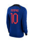 ფოტო #2 პროდუქტის Men's Memphis Depay Blue Netherlands National Team 2022/23 Away Breathe Stadium Replica Player Long Sleeve Jersey