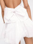 Фото #4 товара Forever New Bridal exclusive high neck bow back mini dress in ivory