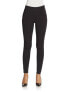 HUE 191235 Womens Casual Full Mid Rise Length Leggings Solid Black Size Small